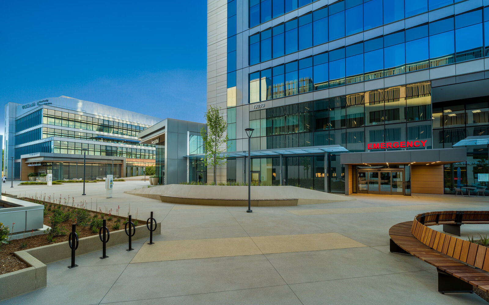 UCI Health emergency entrance plaza